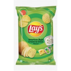 Lays Potato Chips American Style Cream & Onion Flavour- 52gm Pouch