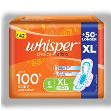 Whisper Choice Ultra Sanitary Napkin XL 6 pads